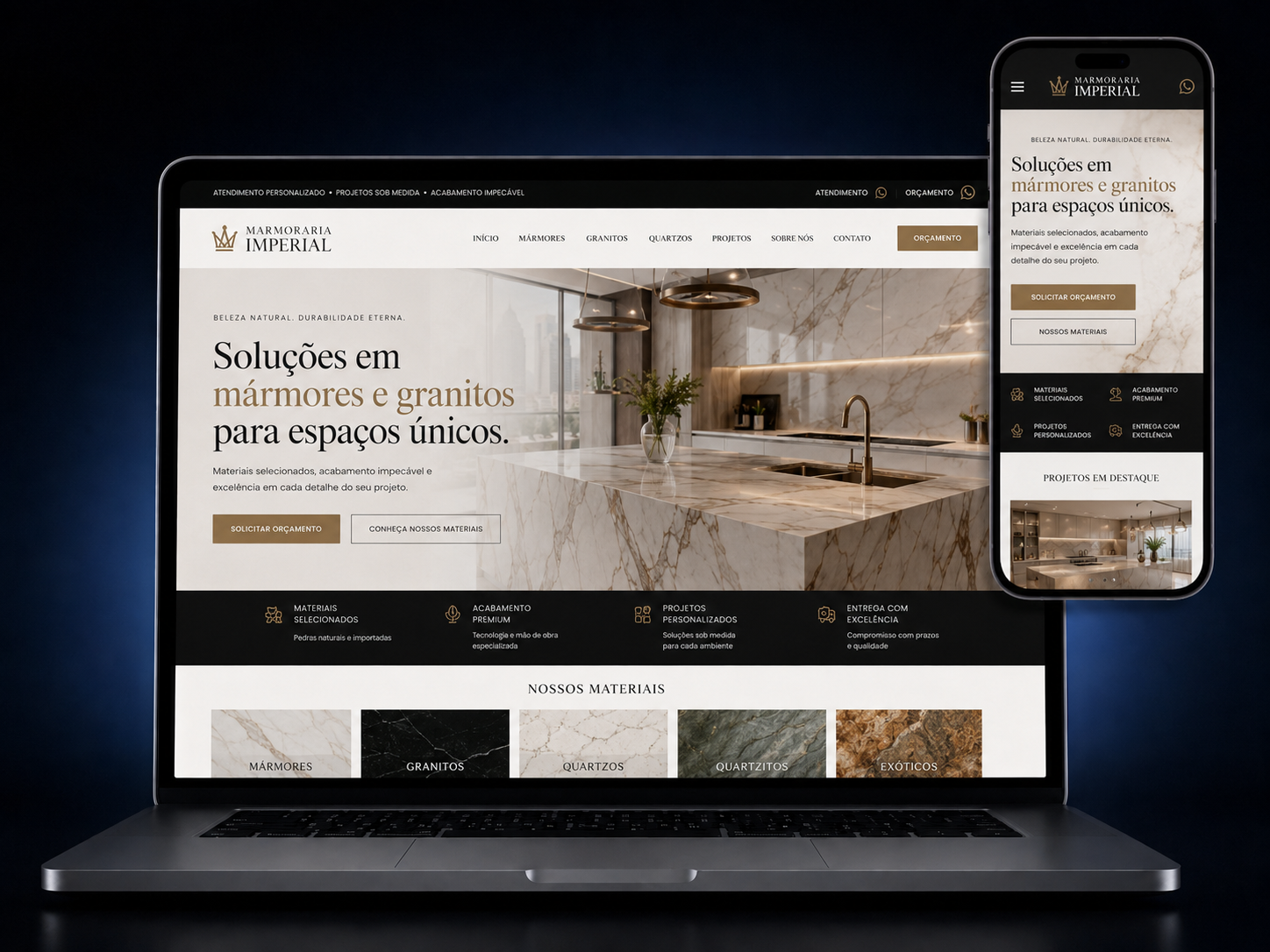 Exemplo de site ​Marmoraria
